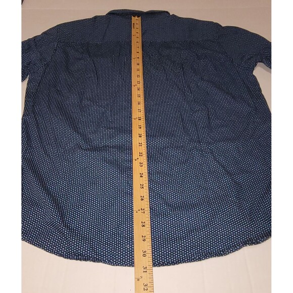 Beverly Hills Polo Club Button Up Shirt Mens XL Blue Pattern Long Sleeve - Picture 11 of 15